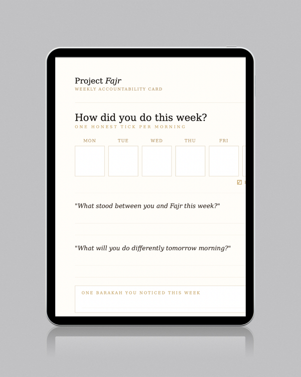 The Fajr Accountability Card